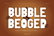 Bubble Beoged - Graffiti Font, a Sans Serif Font by QR Design Studio (Thumbnail 1 of 6)