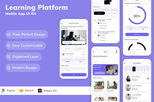Learning Platform Mobile App UI Kit