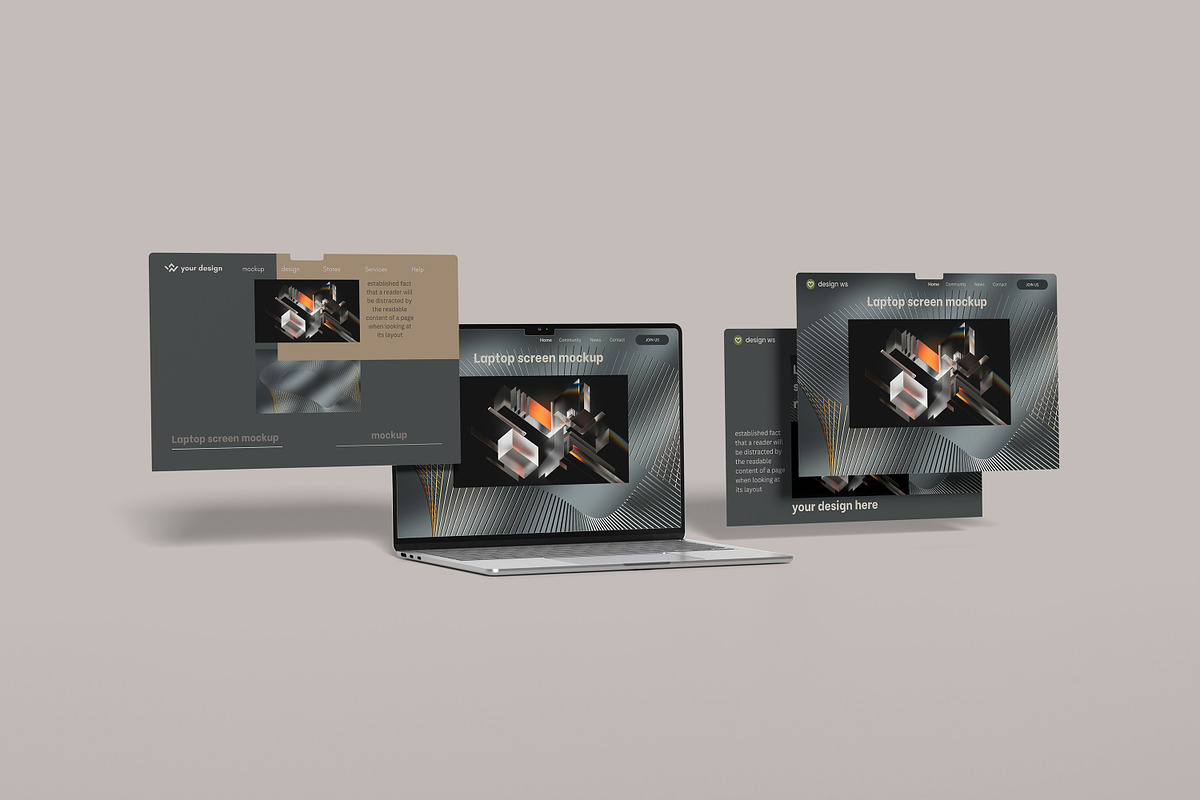 Laptop Screen Mockup, a Mac Mockup by swsi-studio (Photo 5 of 8)