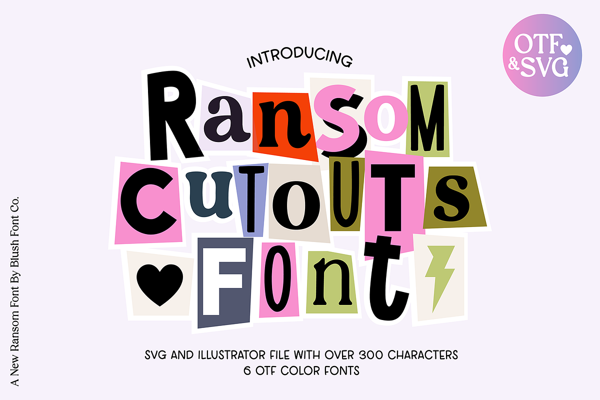 RANSOM CUTOUTS Font and SVG Letters, a Sans Serif Font by Blush Font Co. (Photo 1 of 7)