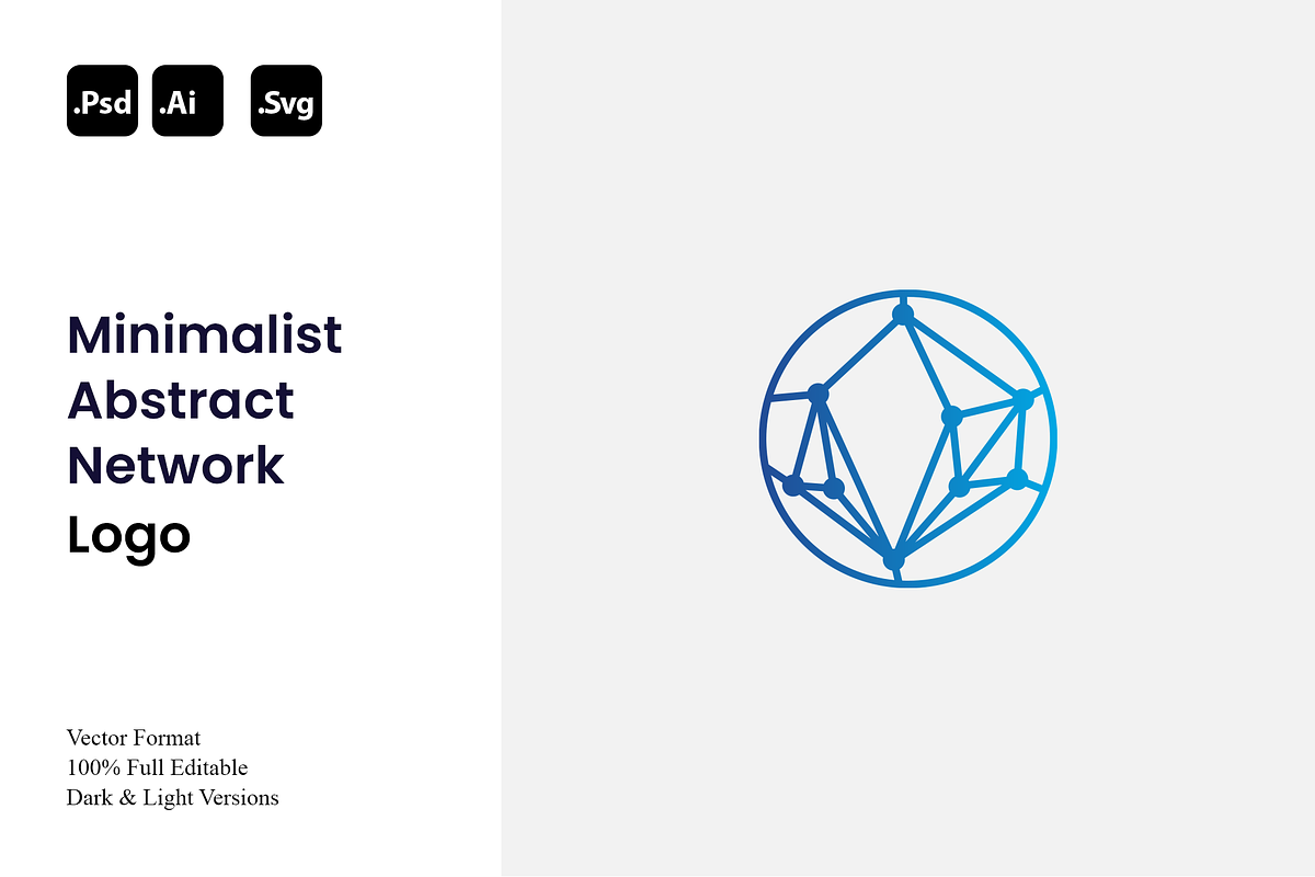 Minimalist Abstract Network Logo, a Branding & Logo Template by Luxury Logos (Photo 1 of 4)