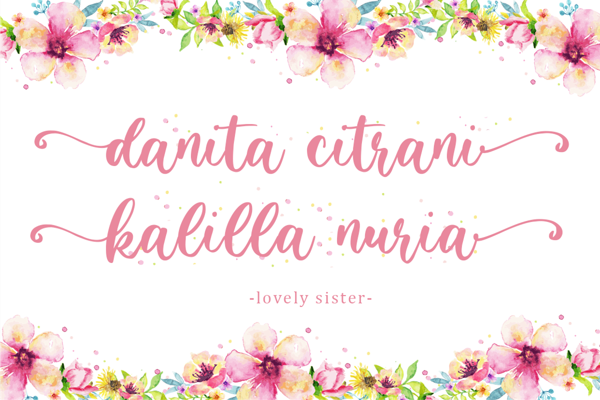 Lovely Sister - Lovely Handwritten, a Script Font by Sronstudio (Photo 8 of 10)