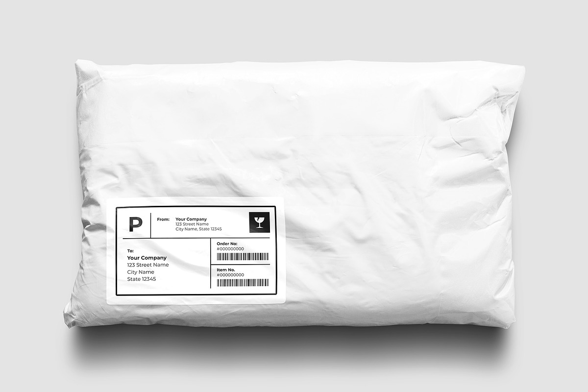 Plastic Post Pack Mockup, a Packaging Mockup by Medialoot