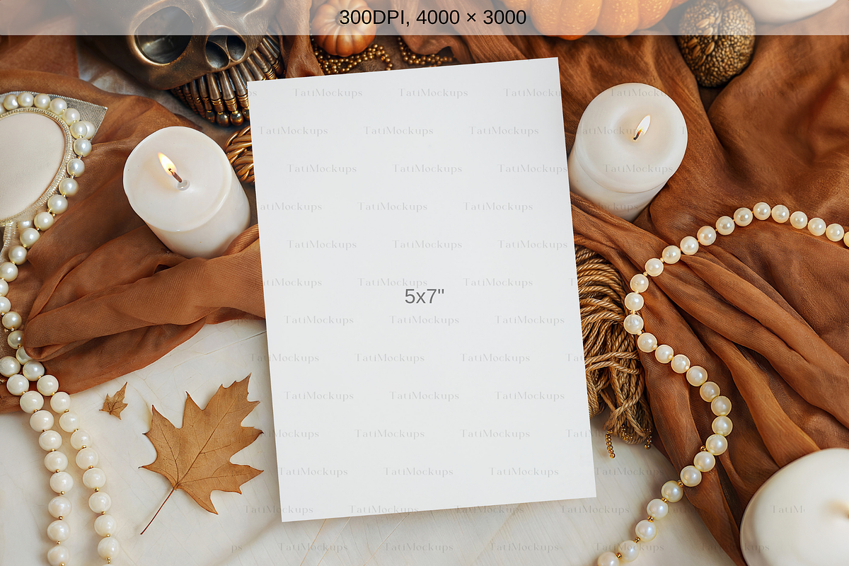 Spooky Halloween Invitation Mockup, an Advertising Mockup by TatiMockup (Photo 2 of 4)