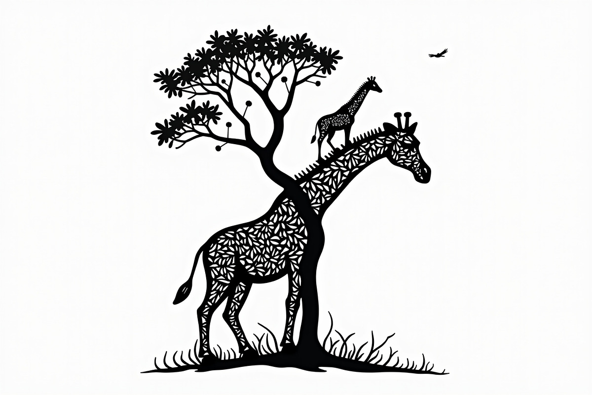 Giraffe Silhouette Vector design, an Illustration by Amazin_art (Photo 6 of 21)