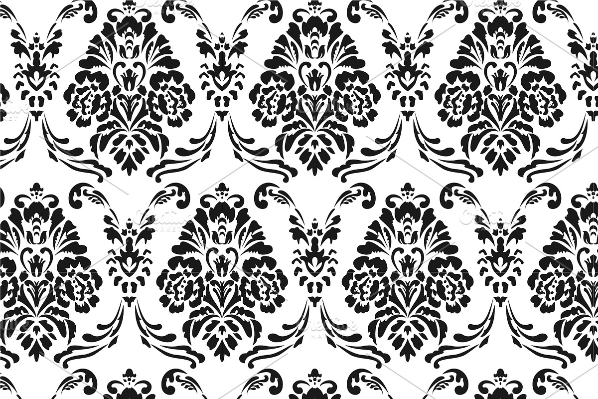 Damask vector seamless patterns, a Pattern Graphic by Alonka's Illustrations (Photo 2 of 9)