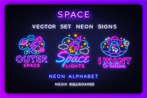 Space Neon Signs
