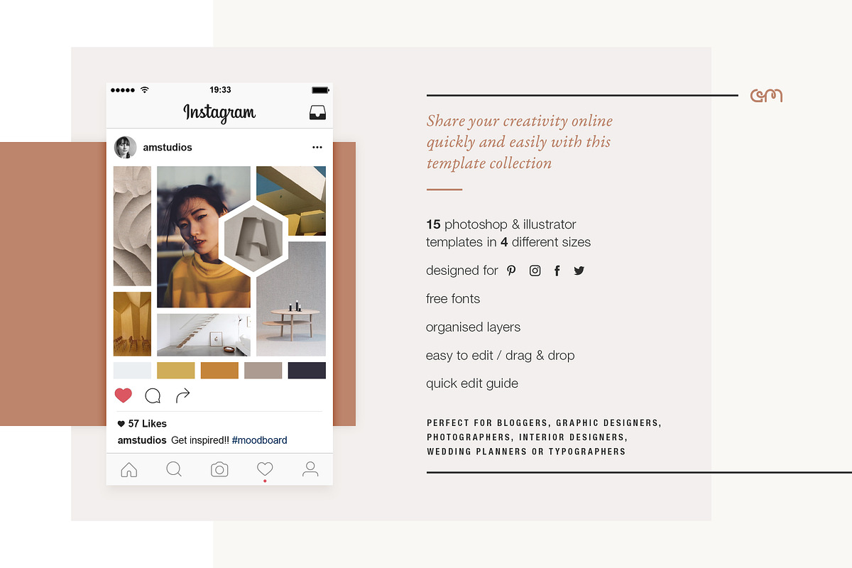 Social Media Mood Boards, a Social Media Template by AM Studio (Photo 2 of 8)