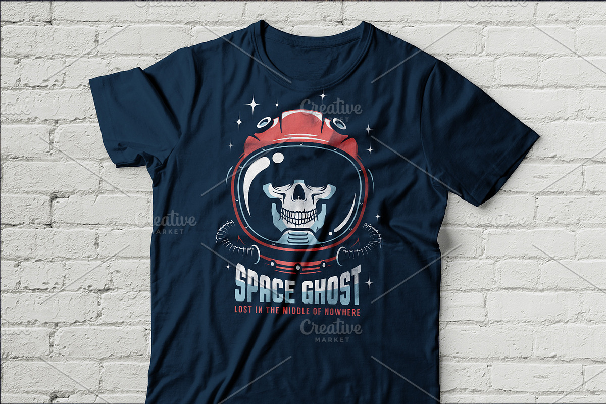 Space Ghost Astronaut Skull, a Branding & Logo Template by Agor2012 shop (Photo 2 of 7)