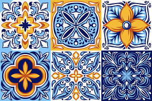 Italian Ceramic Tile Pattern. Ethnic