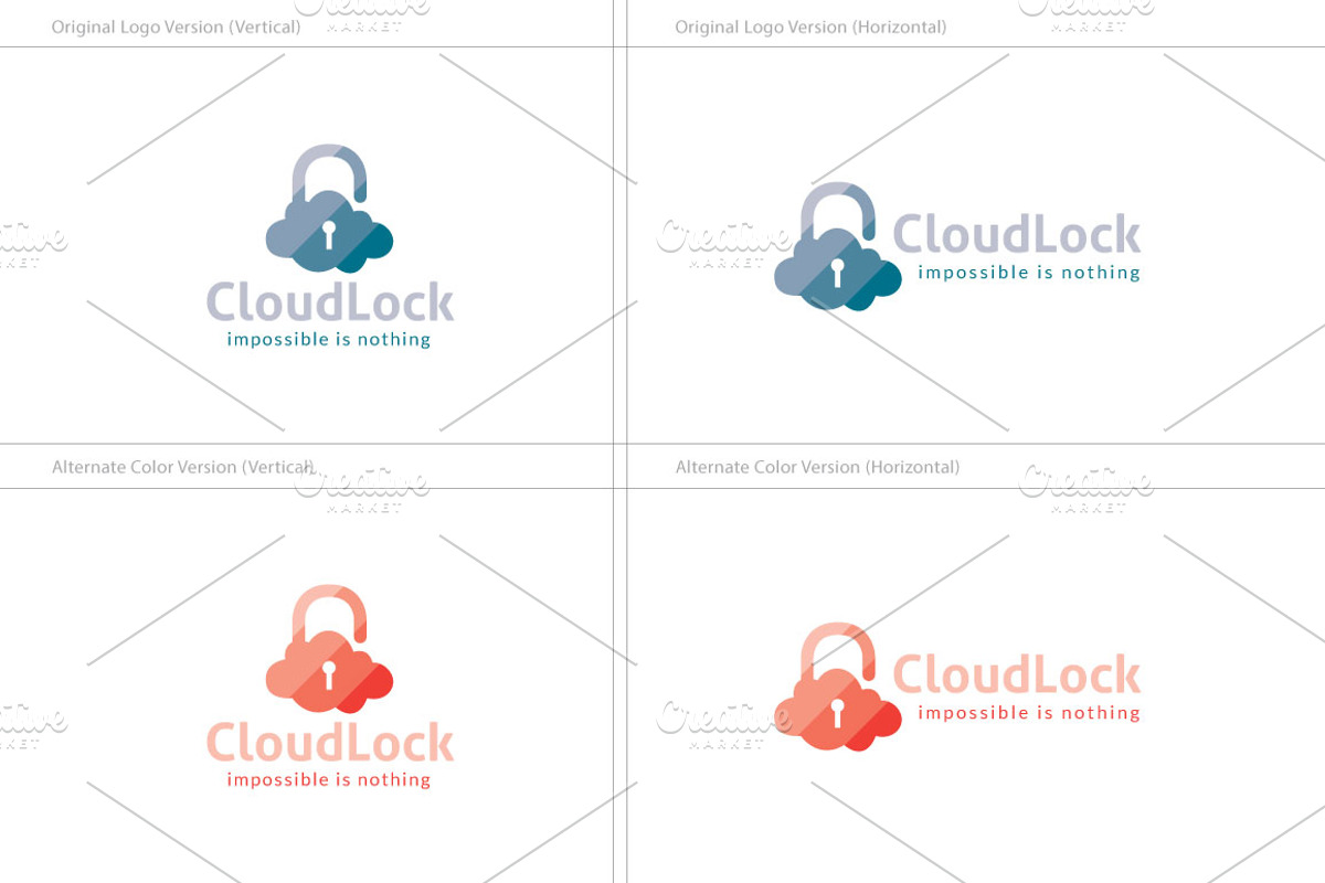 Cloud Lock Logo, a Branding & Logo Template by ArtFusion
