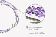 Lavender wreath flower frame png, an Illustration by Kotkoa (Thumbnail 7 of 8)