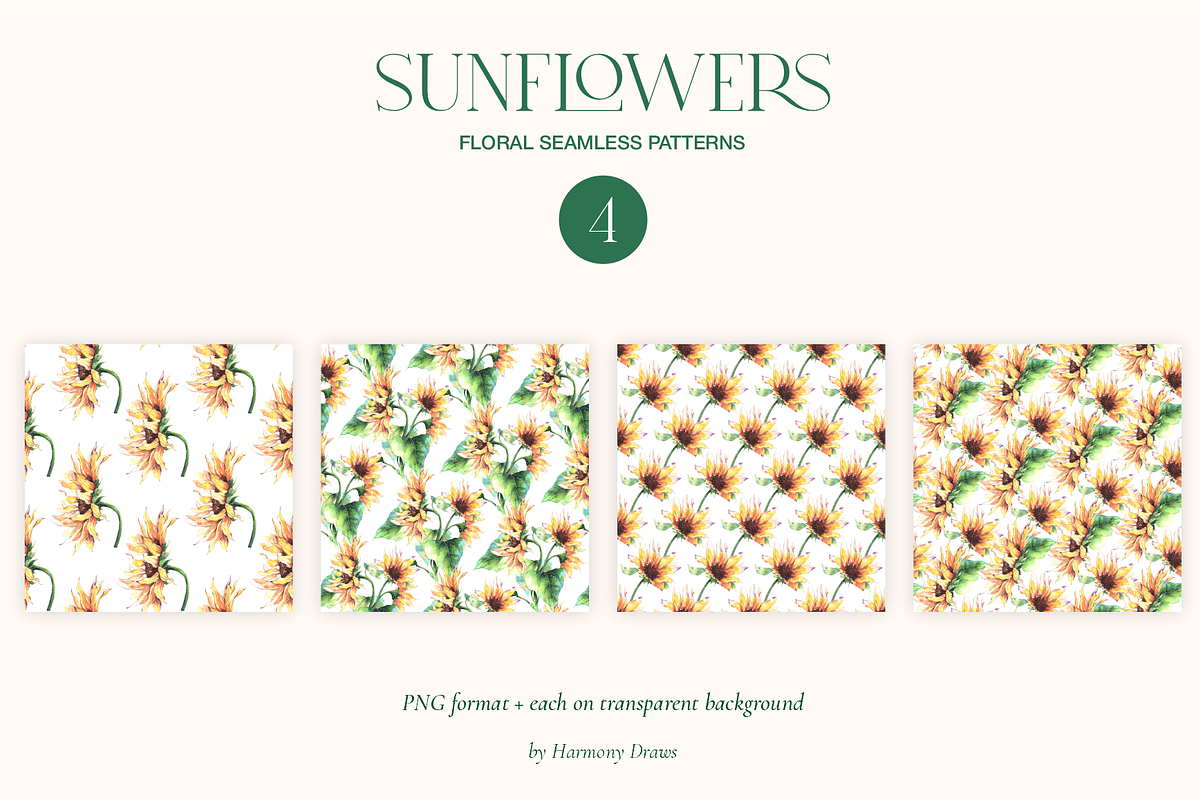 Watercolor summer Sunflowers, a Seasonal Illustration by Harmony Draws (Photo 4 of 5)