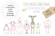 Funny Pastel Christmas Vector Art, a Seasonal Illustration by sceptical cactus (Thumbnail 1 of 14)