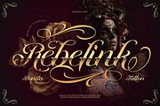 Rebelink, a Script Font by Burntilldead (Thumbnail 1 of 12)