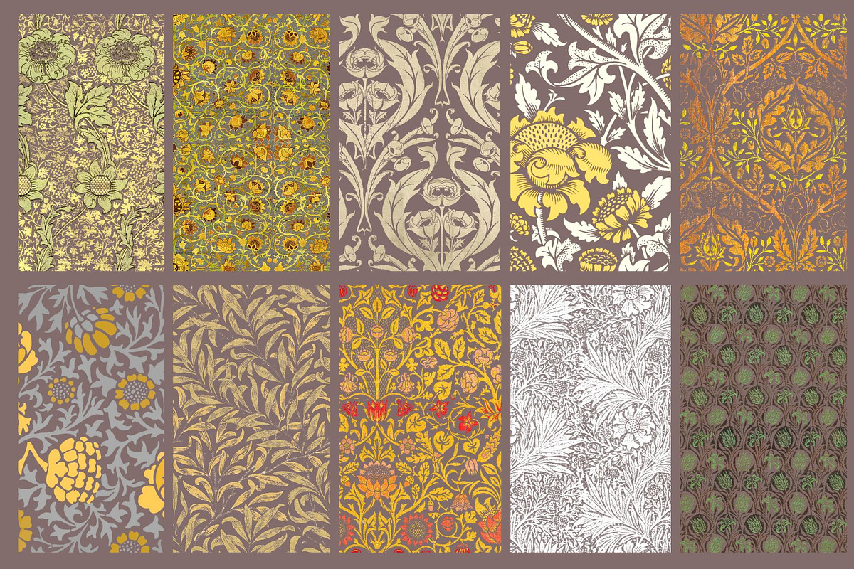 William Morris Seamless Patterns 5, a Pattern Graphic by ARTOZEN DIGITAL (Photo 18 of 19)