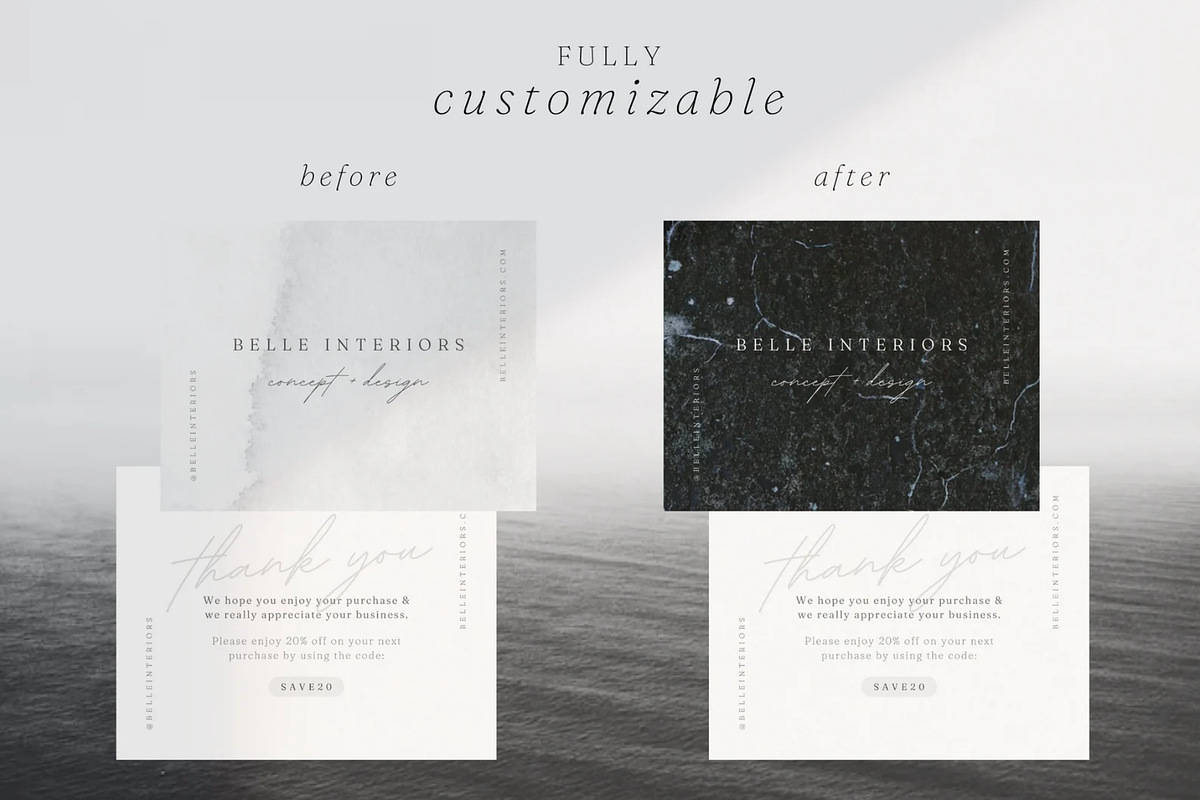 Thank You Card Template Canva, a Card Template by frommakertomaker (Photo 4 of 6)