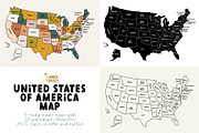 United States of America Map, an Education Illustration by AnkaDrozd (Thumbnail 1 of 9)