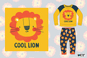 CUTE LION PRINT AND PATTERN PACK, an Animal Illustration by MKE Print Lab. (Thumbnail 2 of 2)