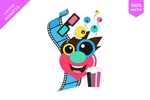 Cool Cartoon Clip Art Movie Fan