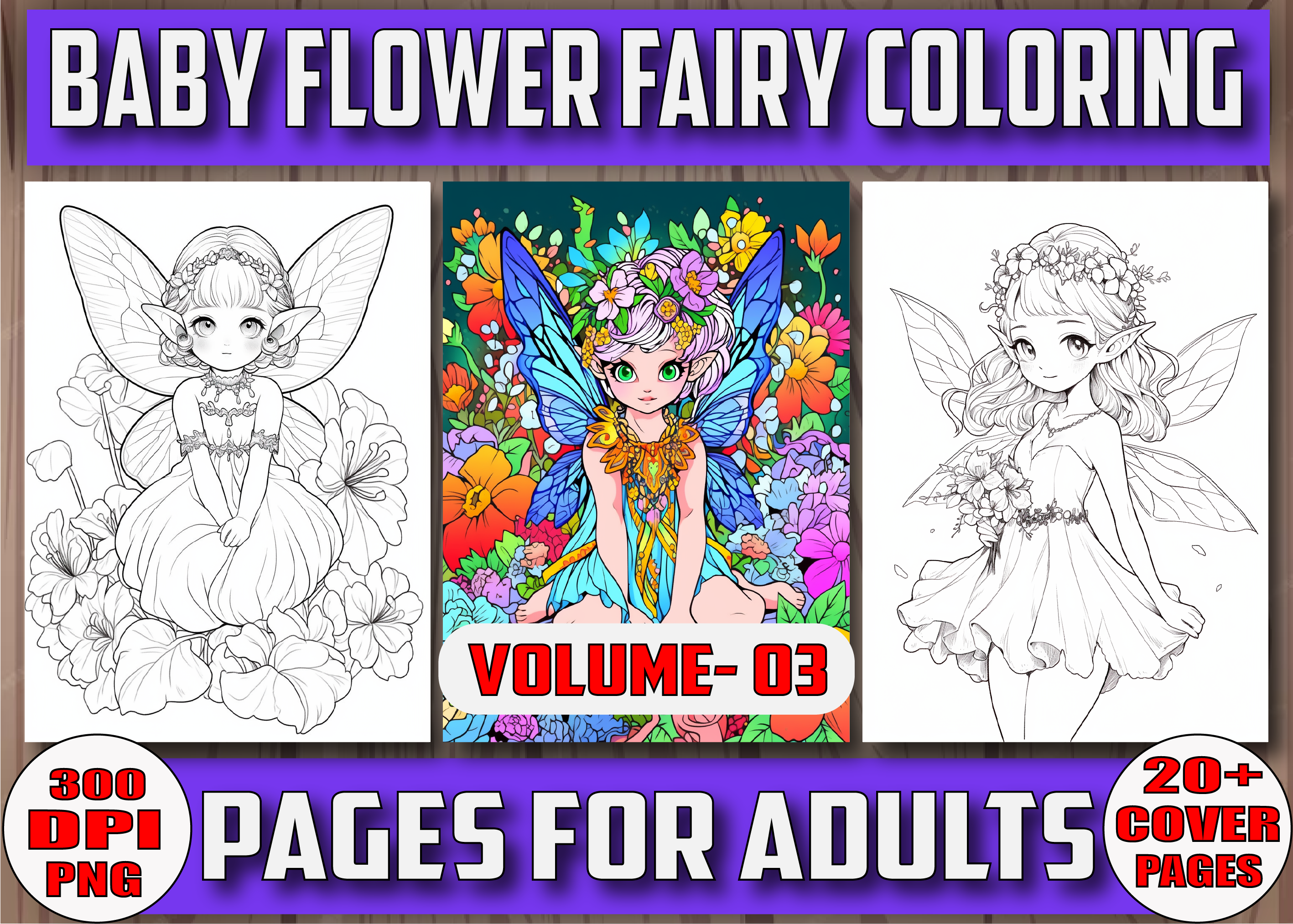 Baby Flower Fairy Coloring Pages V 3, a Decorative Illustration by ...