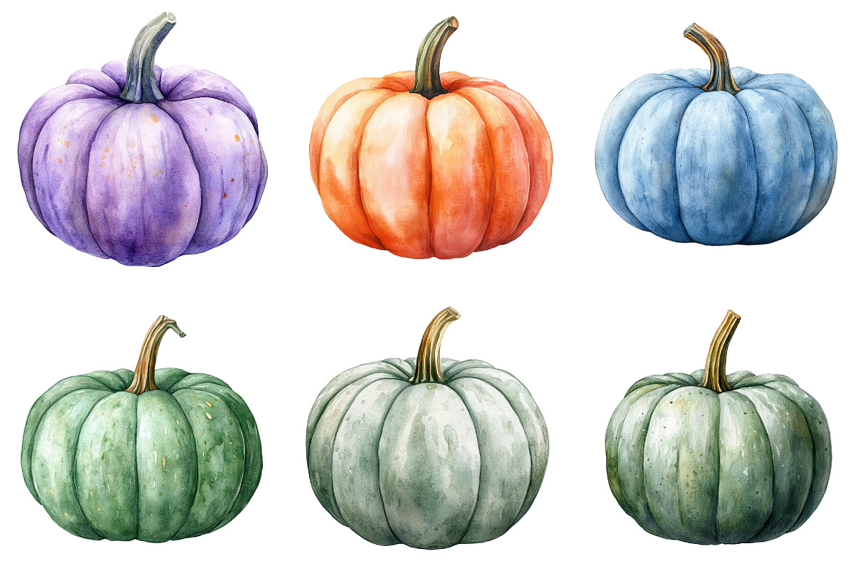 Whimsy Pumpkin Clipart, an Illustration by Daily.Designs (Photo 3 of 5)