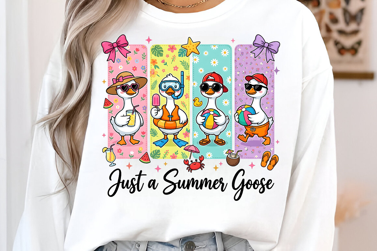 Just A Silly Goose Summer PNG, an Illustration by CreationArt (Photo 2 of 5)