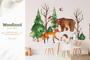 Woodland. Cute Forest Collection.