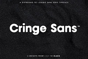 Cringe Sans - A Distressed Typeface, a Sans Serif Font by Bnick (Thumbnail 1 of 14)