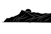 Coastal cliff shoreline view Silhoue, a Graphic by hafijul (Thumbnail 11 of 14)