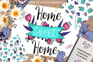 Home sweet Home - big doodle set
