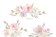 Blush Pink Watercolor Flowers PNG, an Illustration by GraphicsDish (Thumbnail 3 of 4)