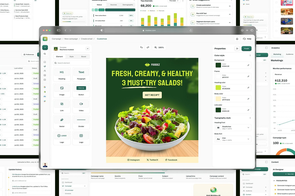 AI Marketing Dashboard UI Kit preview 7