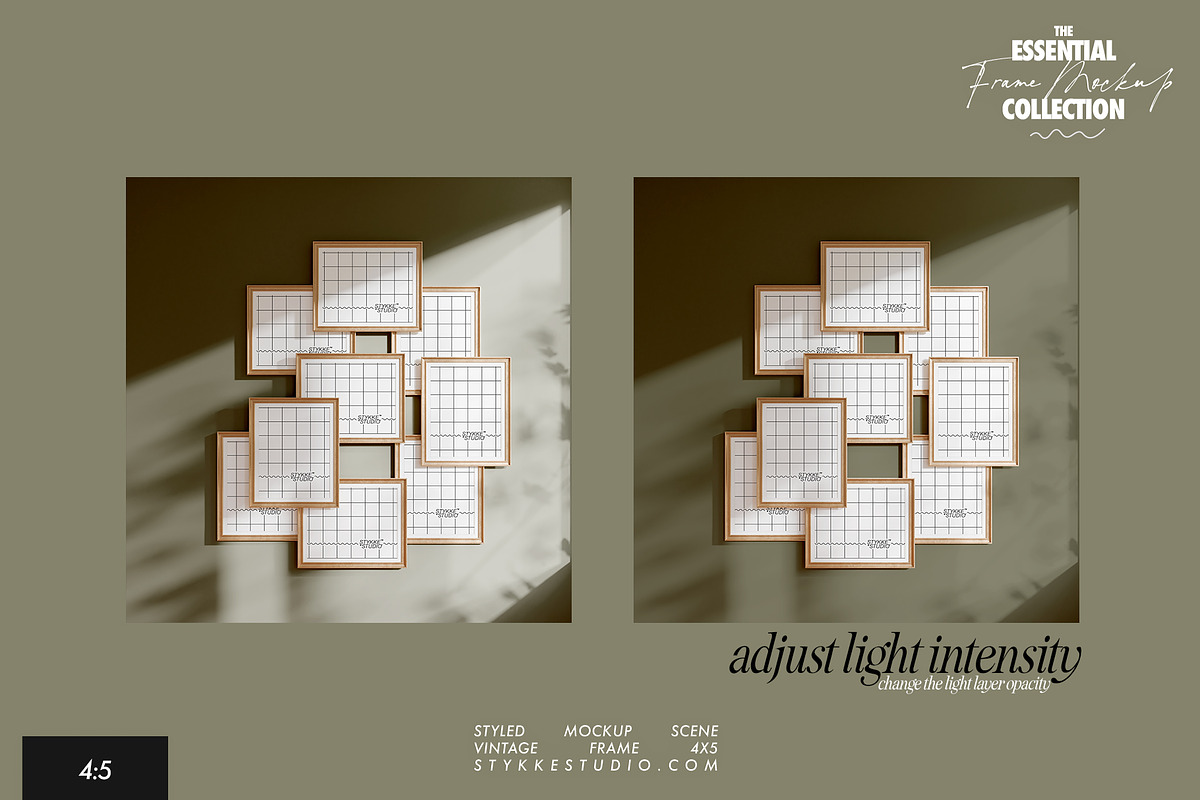 VINTAGE FRAME MOCKUP | 4:5, a Household Mockup by Stykke Studio (Photo 15 of 23)
