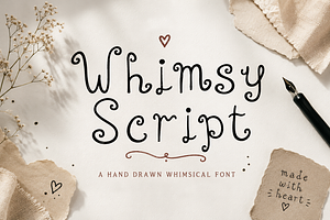 Whimsy Script – Hand Drawn Font
