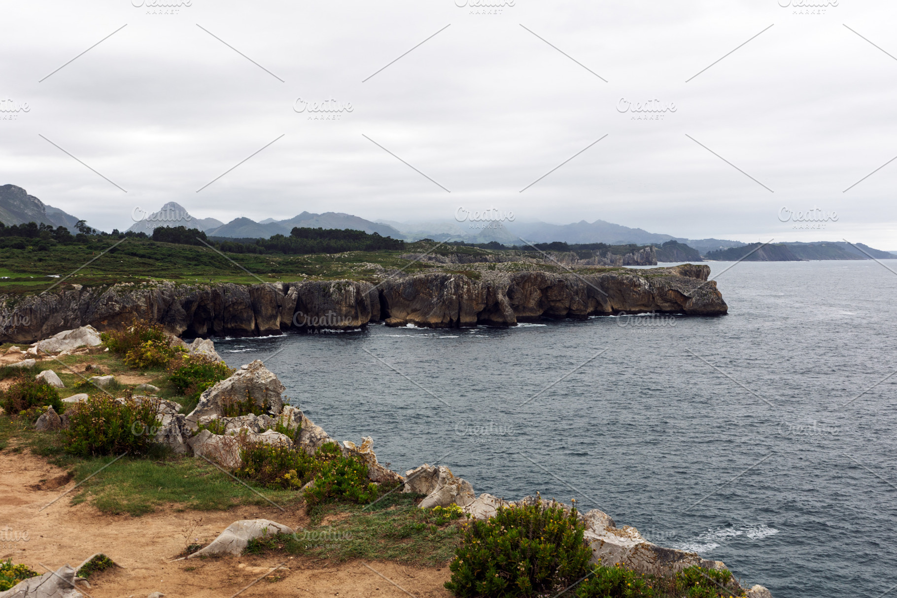 Coastal cliffs by the sea on a cloud, a Nature Photo by Perpis