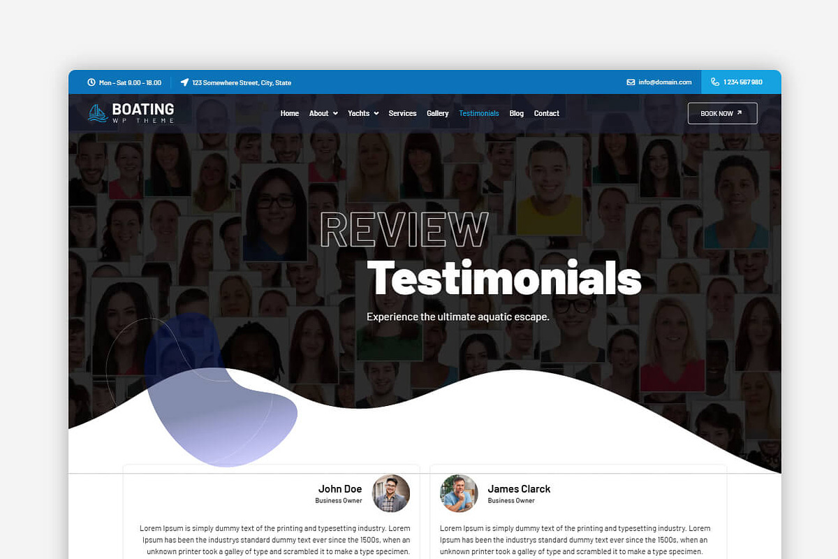Boat Rental WordPress Theme preview 6