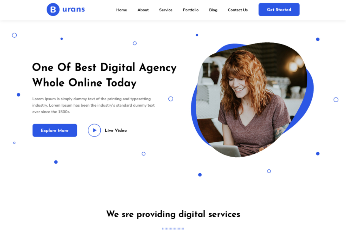 Burans Digital Agency Elementor Kit, a WordPress Template by Techeshta Solutions (Photo 2 of 5)