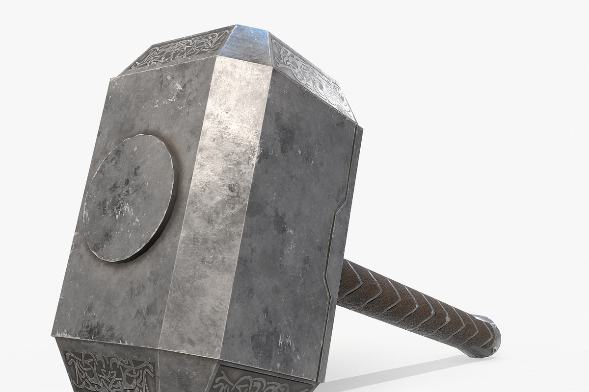 Thor Hammer Low Poly PBR, an Object 3D Model by Daniel Mikulik (Photo 8 of 8)