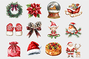 Cute Christmas Clipart, a Seasonal Illustration by Design Market (Thumbnail 4 of 4)