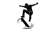 skateboard trick silhouettes showcas, an Illustration by Amazin_art (Thumbnail 19 of 31)