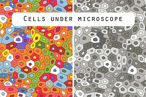 Cells under microscope pattern