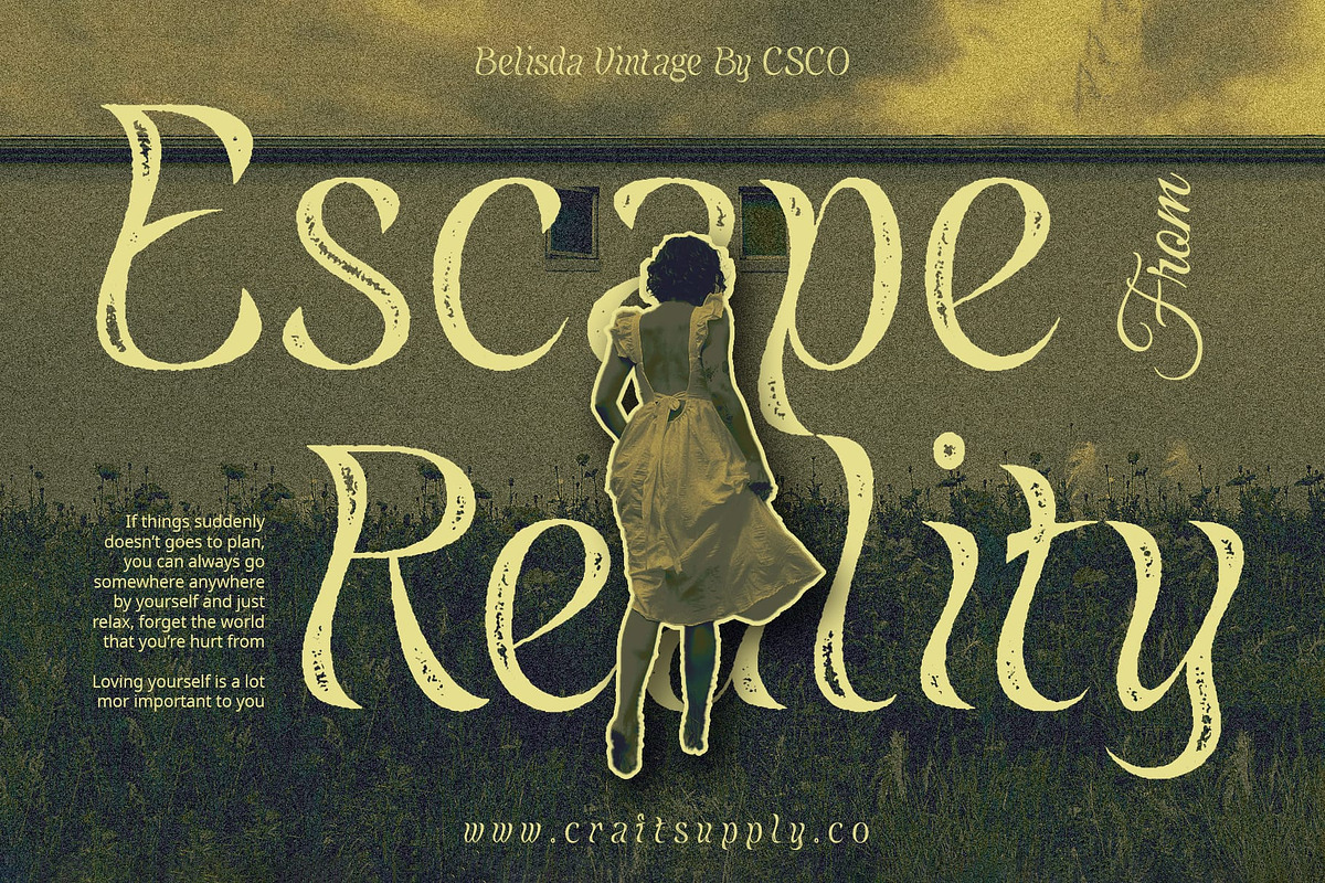Belisda Vintage, a Sans Serif Font by Craft Supply Co. (Photo 5 of 8)