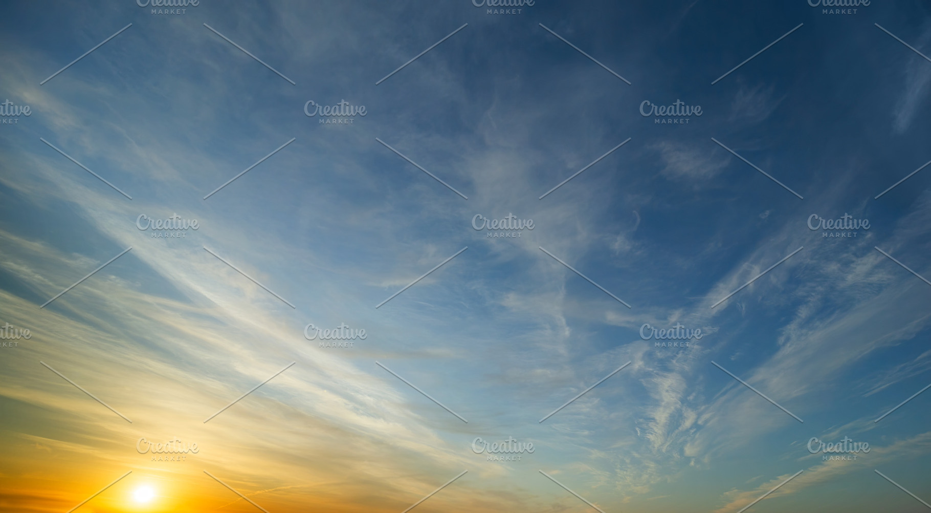 Sky and clouds sunset background., a Nature Photo by Shootdiem