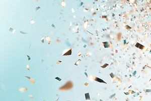 Sparkling Gold and Teal Glitter Background, an Abstract Photo by Natalia Klenova's Shop
