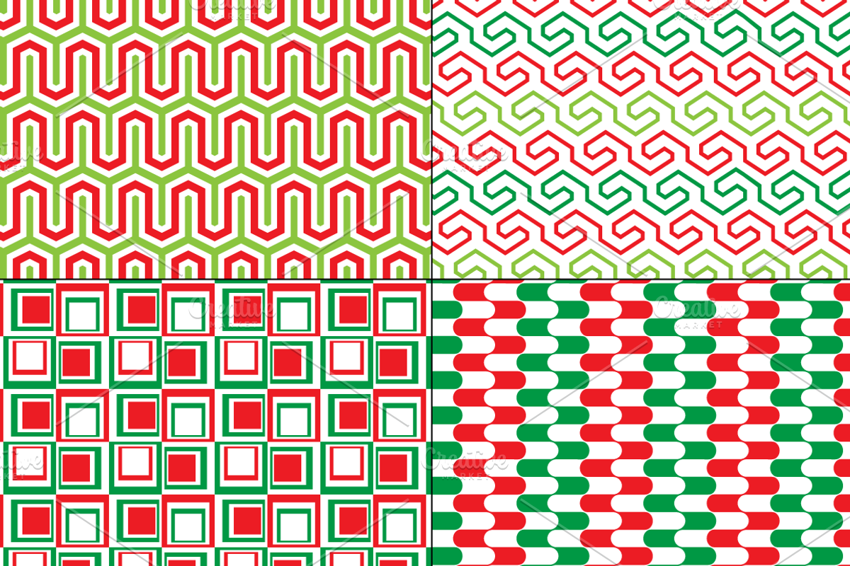 Mod Seamless Christmas Patterns preview 4
