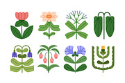 Abstract floral icons, flowers set, a Decorative Illustration by Good Studio (Thumbnail 5 of 13)