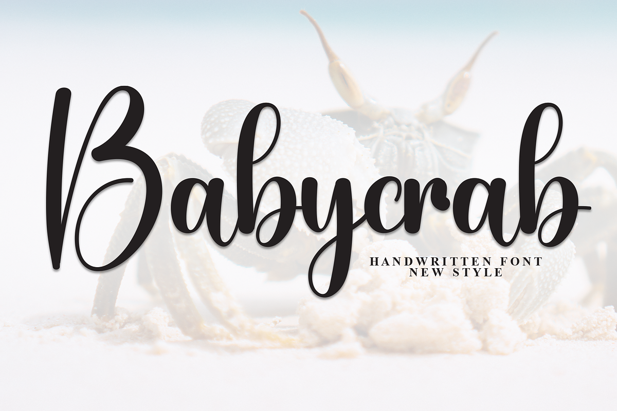 Babycrab | Script Font, a Handwritten Font by Scratchones (Photo 1 of 8)