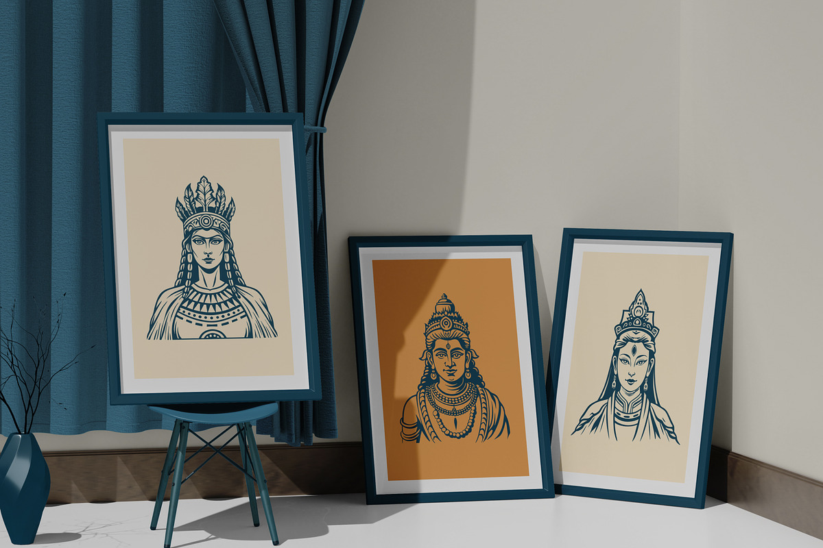 Vintage God Vector Illustration, a Person Illustration by Creative Stall (Photo 4 of 8)