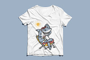 shark is sitting on a chair enjoying, an Animal Illustration by gunaonedesign (Thumbnail 3 of 4)